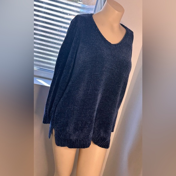 NWT Karen Scott Womens Plus Pullover V-Neck Sweater Blue 3X - Picture 3 of 4